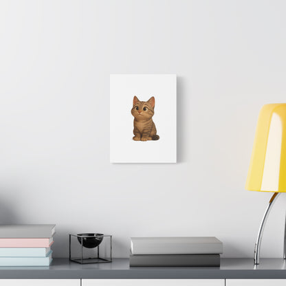 Adorable Cat Canvas Art, Cute Cat Wall Decor, Pet Lover Gift, Nursery Wall Art, Animal Print, Modern Home Decor - TRV