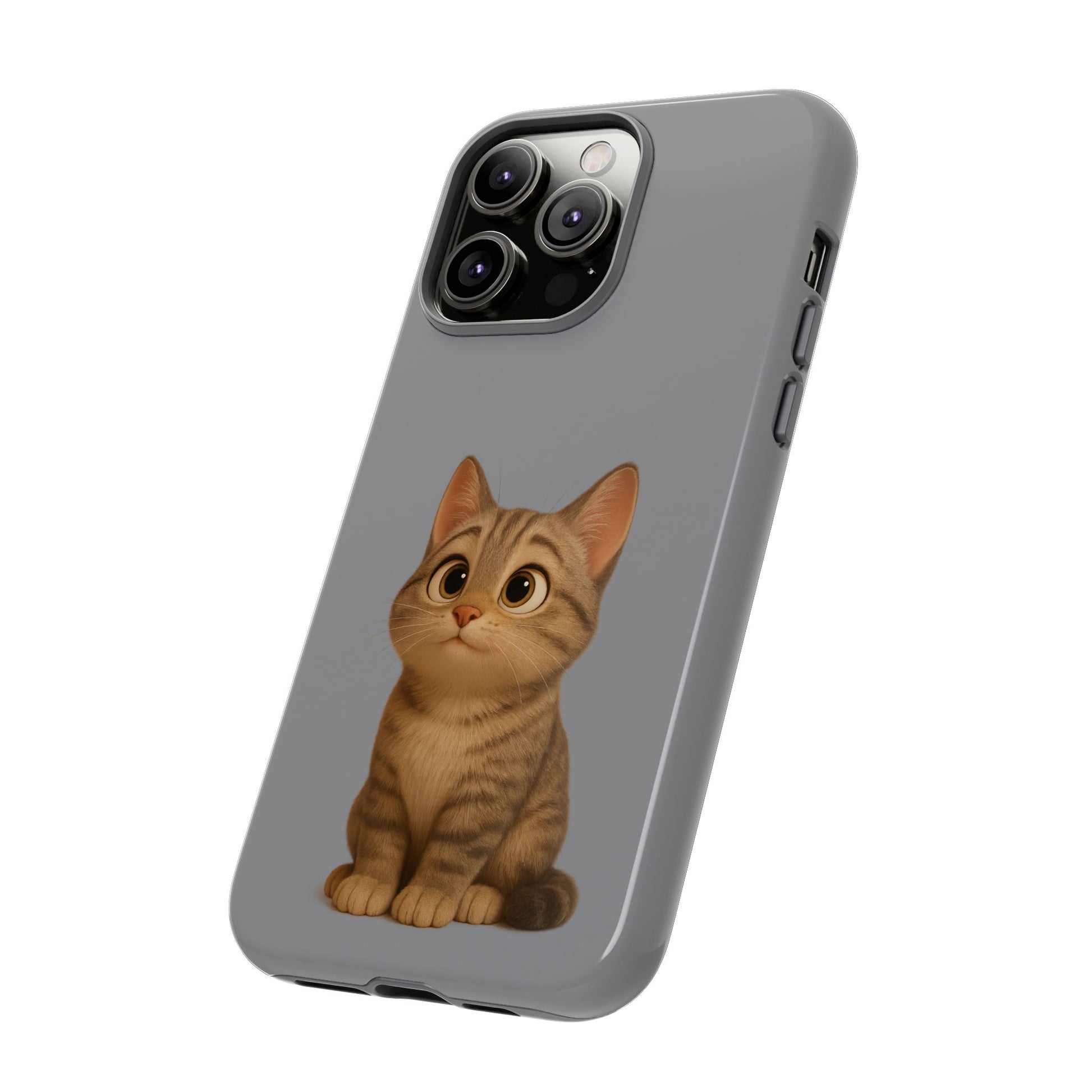 Cute Cat Phone Case, Kawaii Pet Accessory, Gift for Cat Lovers, Animal Phone Cover for Kids, Unique Kitty Design, Birthdays, Holidays - TRV