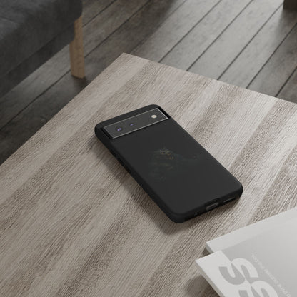 Werewolf phone case with dark monster graphic, tough protective design for smartphones by Printify.