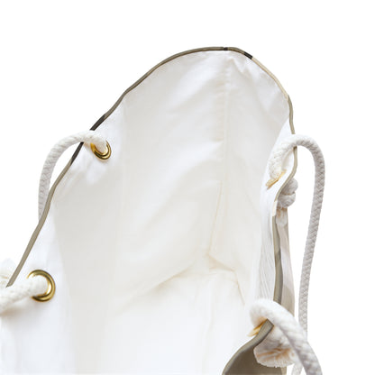 Neutral Abstract Geode Pattern Weekender Bag | Beige Stone Strata