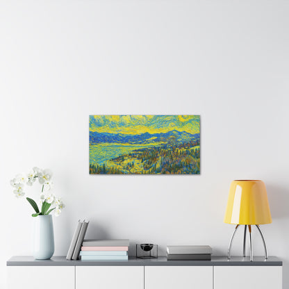 Vibrant Canvas Art, Framed Wall Decor, Modern Home Decor, Landscape Painting, Gift for Art Lovers, Art for Living Room