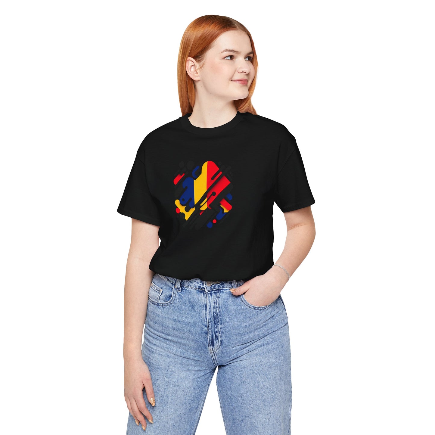 Artistic Heart Unisex Jersey Tee - Vibrant Graphic Tee, Casual Wear, Gift for Art Lovers, Birthday Surprise, Everyday Comfort - TRV