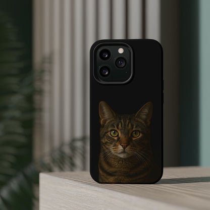 Magnetic Impact-Resistant Phone Case — Realistic Tabby Cat Portrait