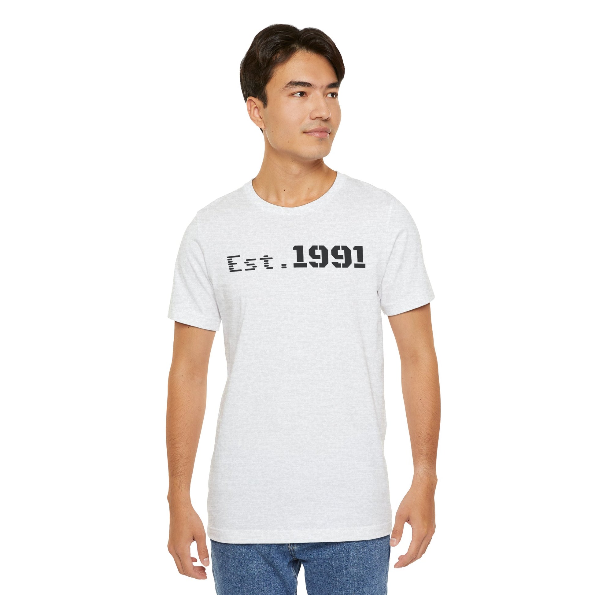 Established 1991 Unisex Jersey Tee | Vintage Anniversary Gift | Casual Wear, Birthday Shirt, Retro Style, Statement Tee, Gift for Him/Her - TRV