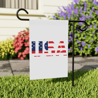 USA flag garden banner for patriotic yard decor, featuring the American flag design for Memorial Day celebrations.