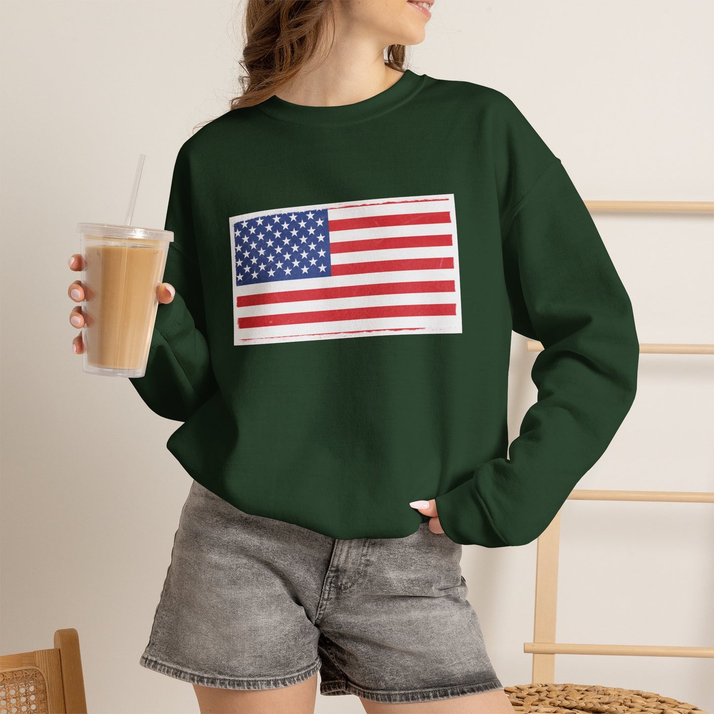 American Flag Unisex Crewneck Sweatshirt | Cozy Patriotic Sweater | Perfect for Independence Day, Casual Wear, Gifts for Him/Her, [...]