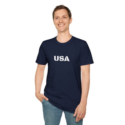 USA Unisex Softstyle T-Shirt, Casual Tee, Patriotic Apparel, Independence Day Gift, Everyday Wear, Comfortable Fashion