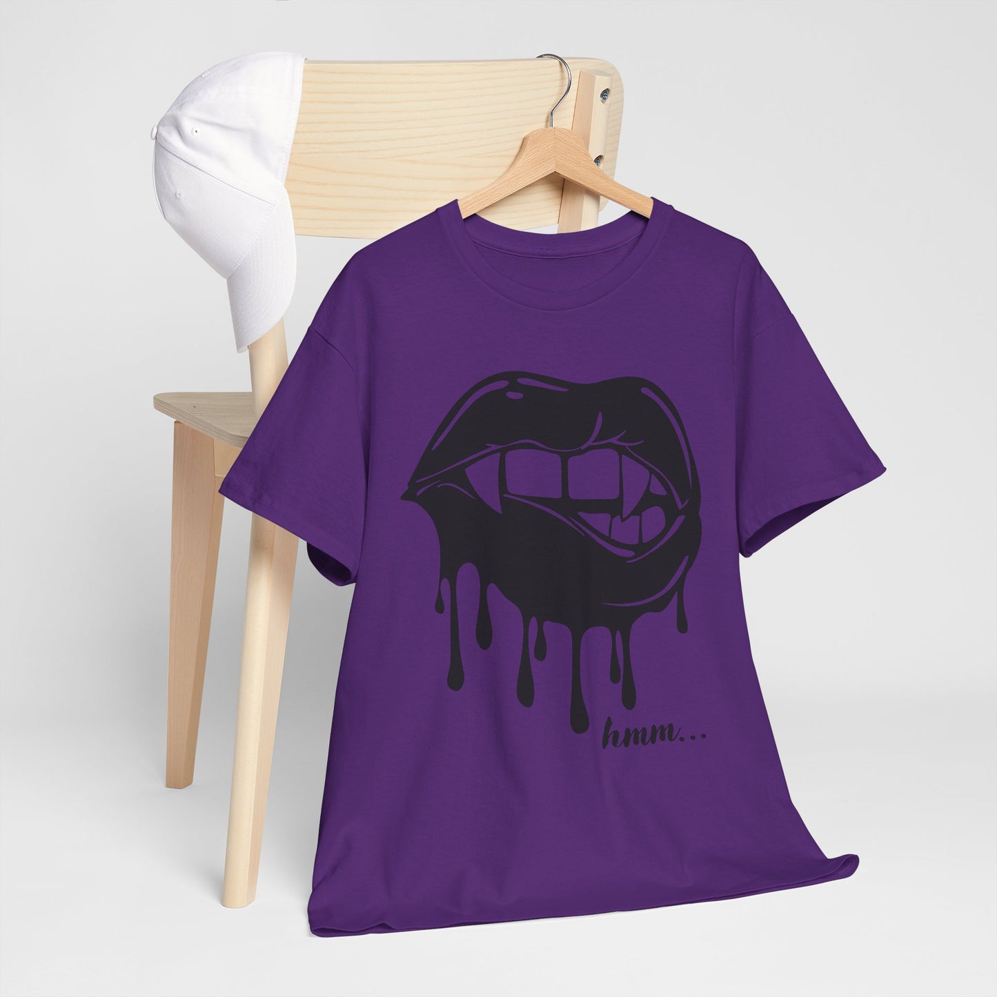Edgy Graphic Tee - Dripping Lips Design - Unisex Heavy Cotton Tee