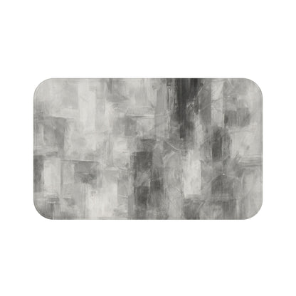 Gray abstract print bath rug by Printify, soft and luxurious bathroom rug with modern design for comfort and style.