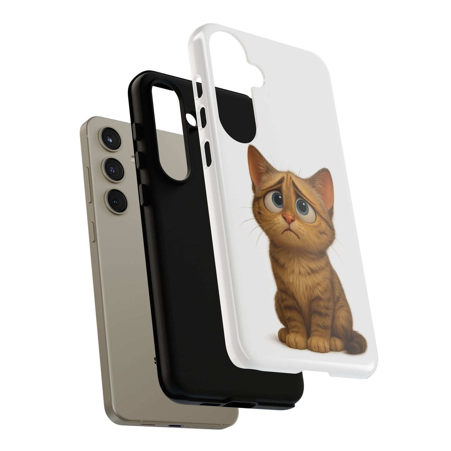 Cute Cat Phone Case, Funny Kitty Case, Animal Lover Gift, Cat Lover Accessory, Unique Cat Design Case, Pet Mom Gift - TRV