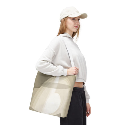 Neutral Abstract Light Beam Tote Bag | Minimalist Geometric Pattern