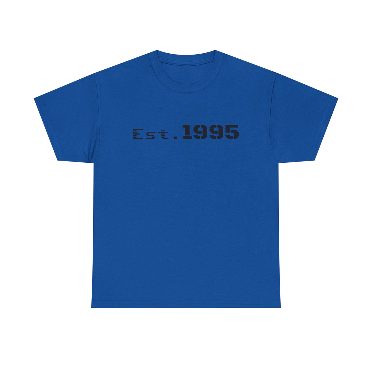 Vintage minimalist Est. 1995 T-shirt by Printify featuring a simple "Born in 1995" birthday design.