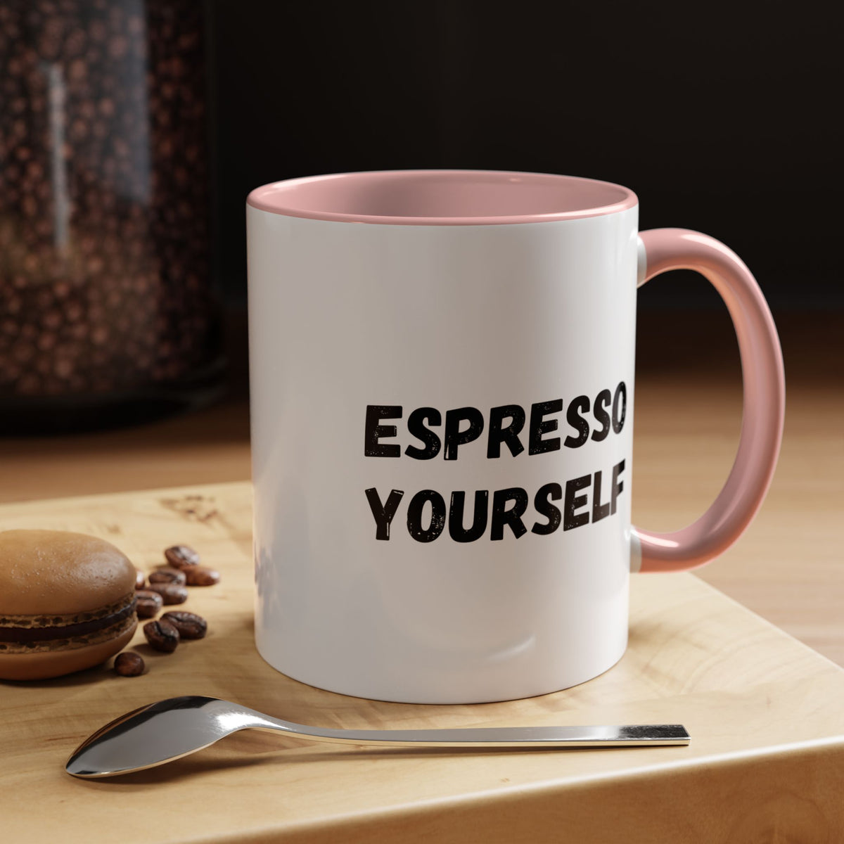 12 oz ceramic espresso yourself accent coffee mug with humorous design, ideal for coffee lovers and gift-giving.