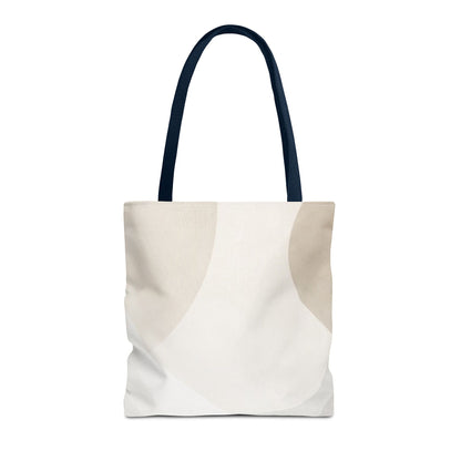 Neutral Abstract Geometric Tote Bag | Minimal Beige Shapes