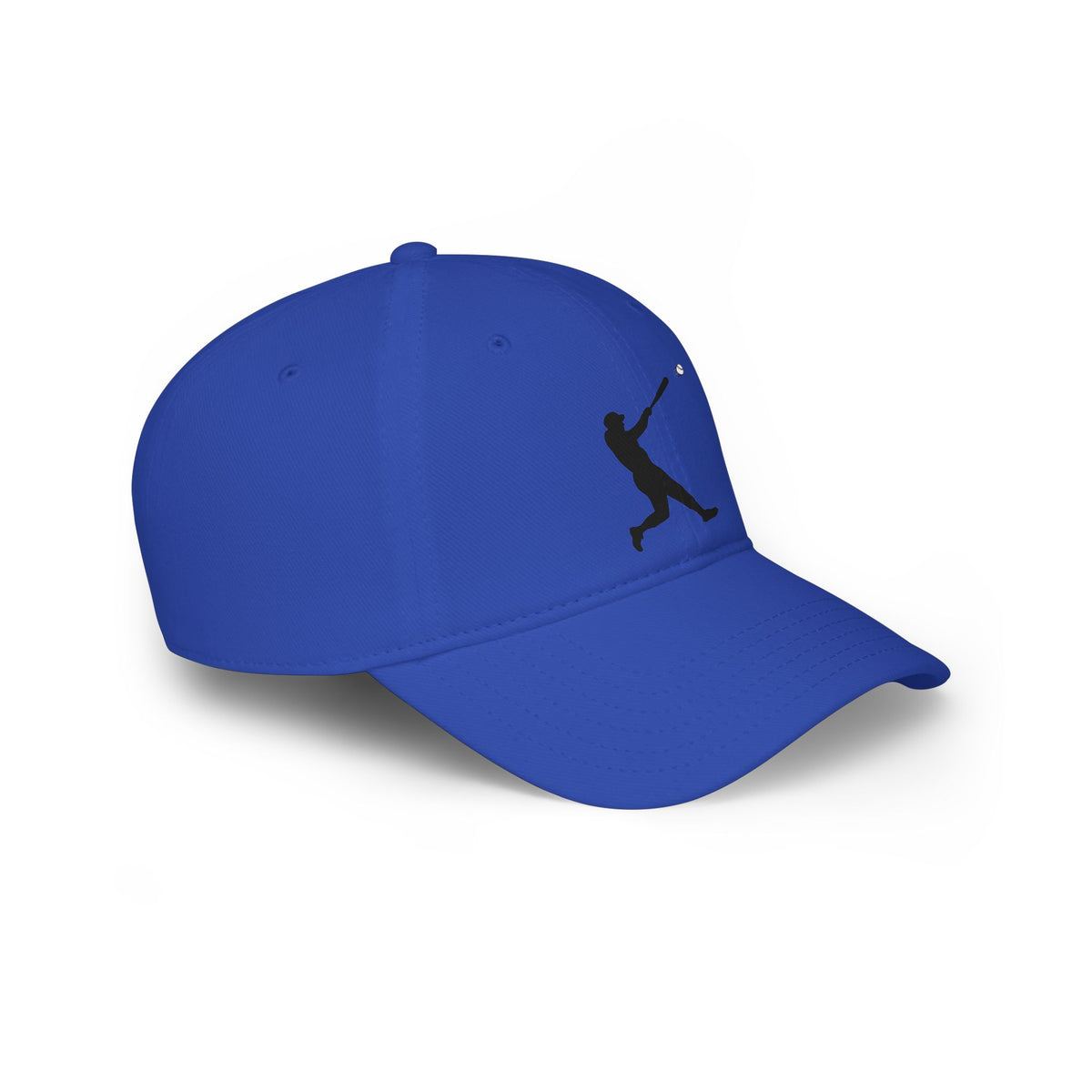 Silhouette Batter baseball cap by Printify featuring a classic hat design with a batting silhouette graphic on the front.