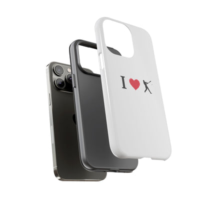 Baseball Love Phone Case, Tough Cases for Sports Lovers, i Heart Baseball Protection, Gift for Players, Cute Sports Case - TRV
