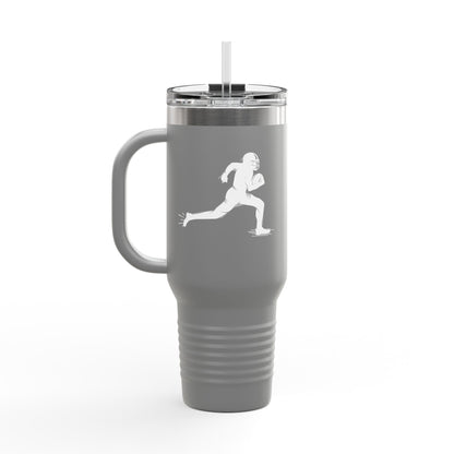 Football Player Coffee Tumbler, Insulated Travel Mug for Active Lifestyles, Sporty Drinkware for On-the-Go, Perfect Gift for Athletes