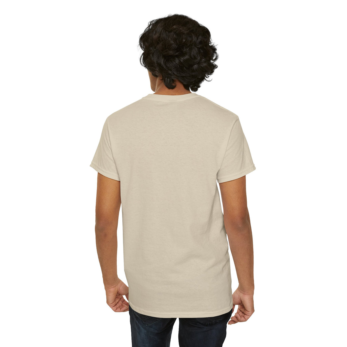 Graphic T-shirt featuring dripping lips and "hmm..." bite design by Printify, with bold graphic print on soft cotton tee.