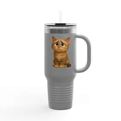 Cute Cat Insulated Travel Mug, 40oz - Perfect for Pet Lovers, Gifts for Cat Owners, Travel Accessories, Cute Drinkware, Animal Lovers - TRV