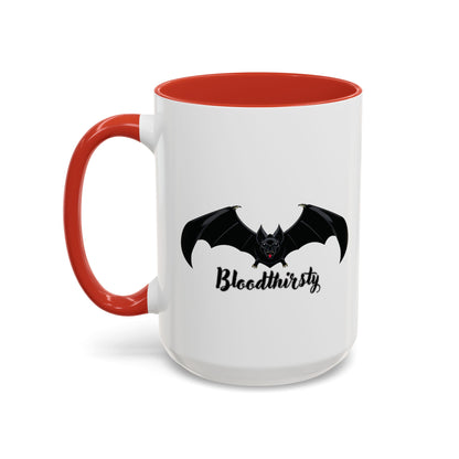 Bloodthirsty Bat Coffee Mug - Unique Halloween and Gothic Accents