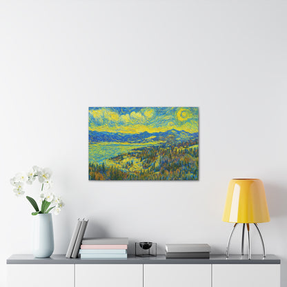 Vibrant Canvas Art, Framed Wall Decor, Modern Home Decor, Landscape Painting, Gift for Art Lovers, Art for Living Room