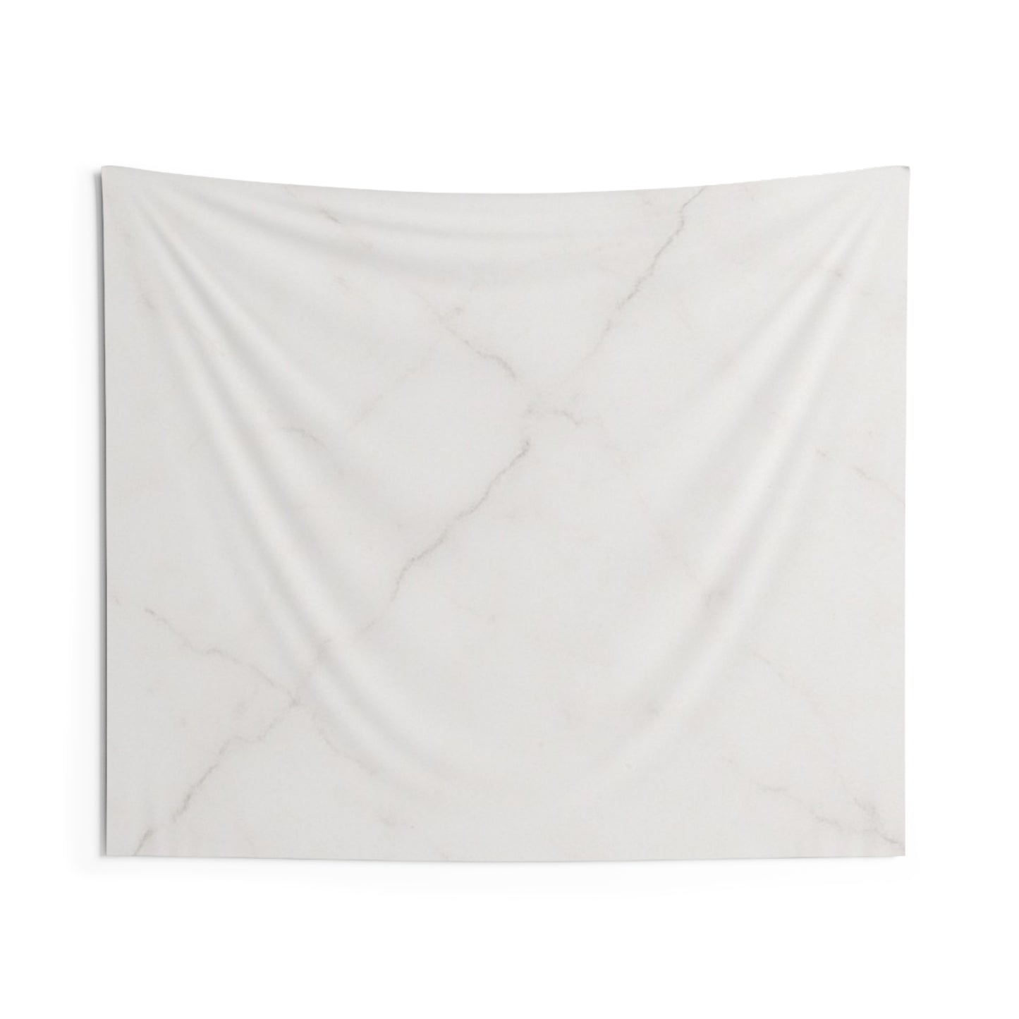 Marble Texture Wall Tapestry — Minimal White Marble Print Indoor Decor