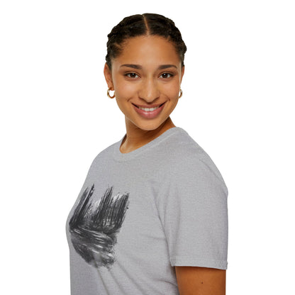 Minimalist Nature-Inspired Unisex Softstyle T-Shirt, Casual Wear, Everyday Style, Gift for Nature Lovers, Eco-Friendly Fashion
