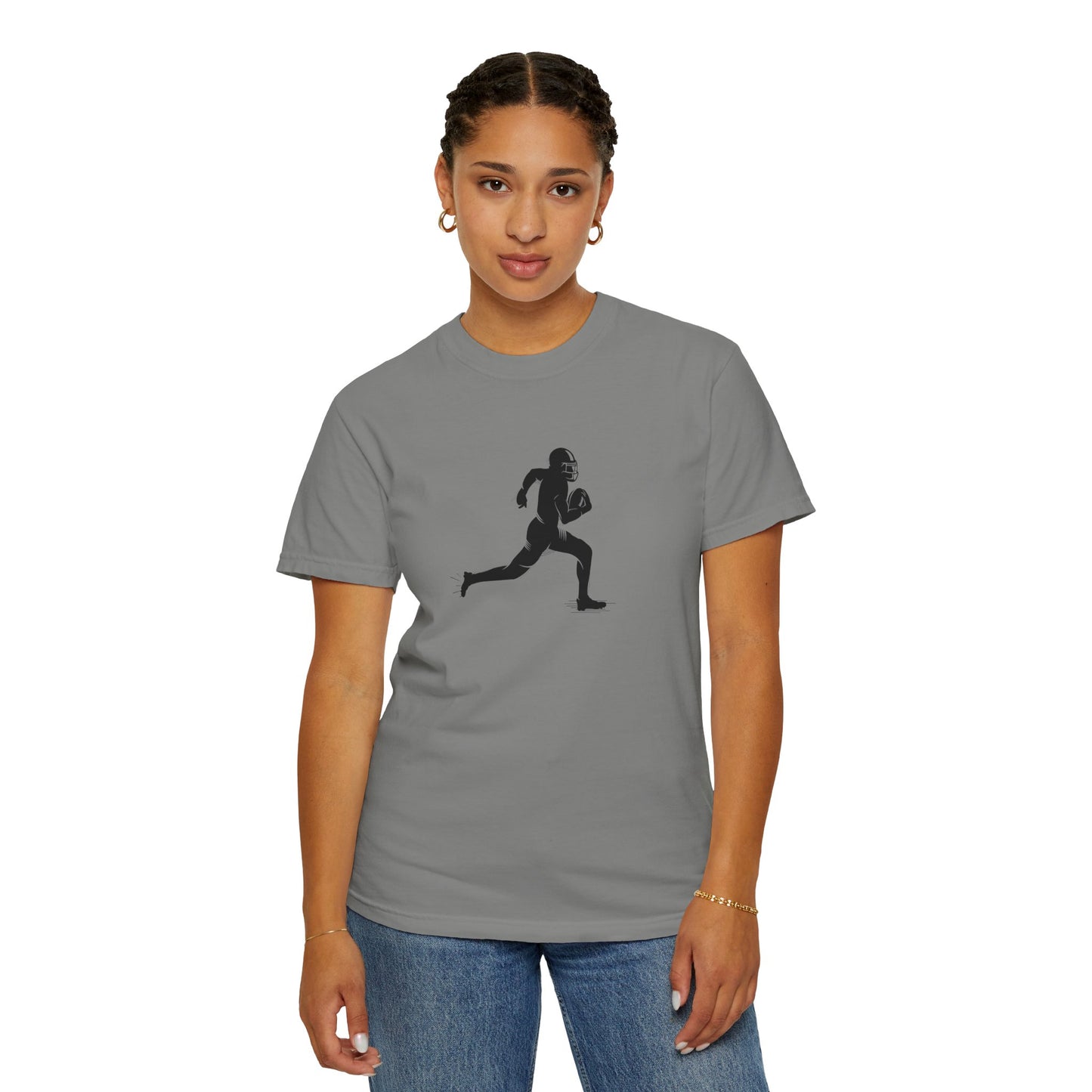 Football Player Graphic Unisex T-Shirt, Casual Sports Tee, Gift for Athletes, Workout Shirt, Everyday Wear, Unique Running Apparel