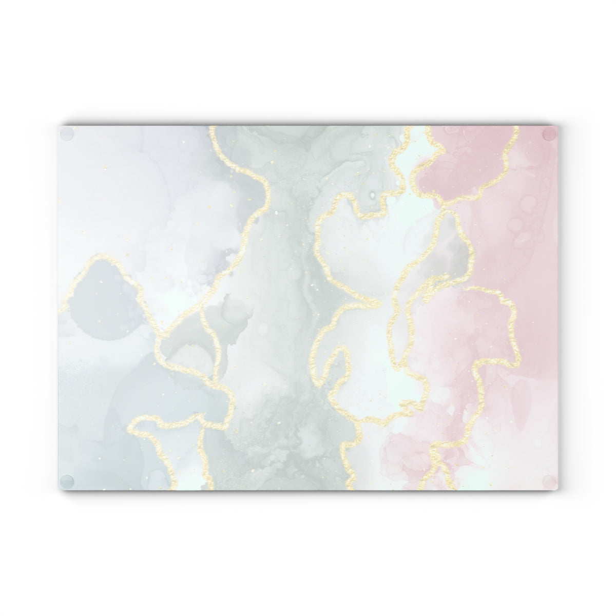 Pastel Marble Gold Vein Glass Cutting Board - view 4
