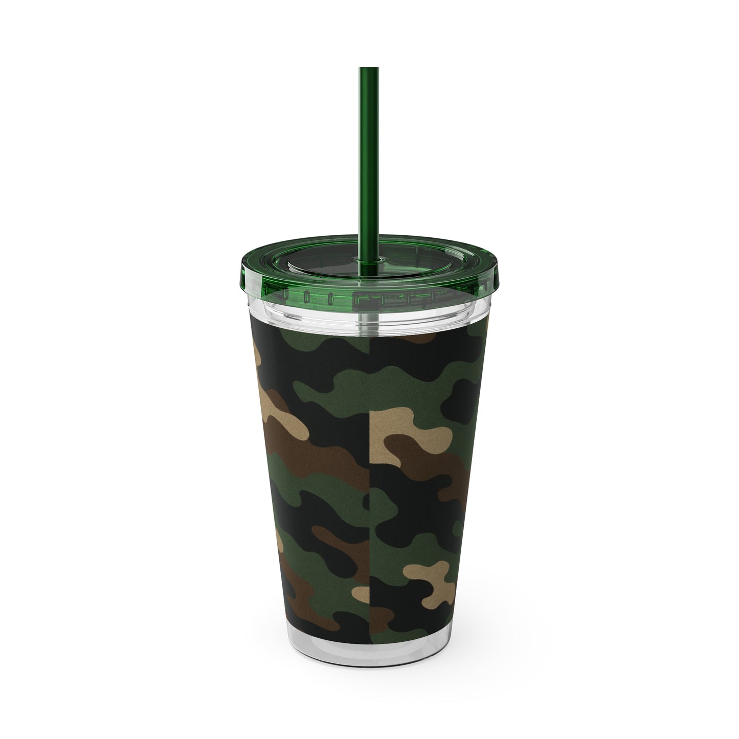 Stylish Camo Tumbler, 16oz Cup with Straw, Perfect for Outdoor Adventures, Gifts for Him, Travel Mug, Eco-friendly Drinkware, Camping - TRV