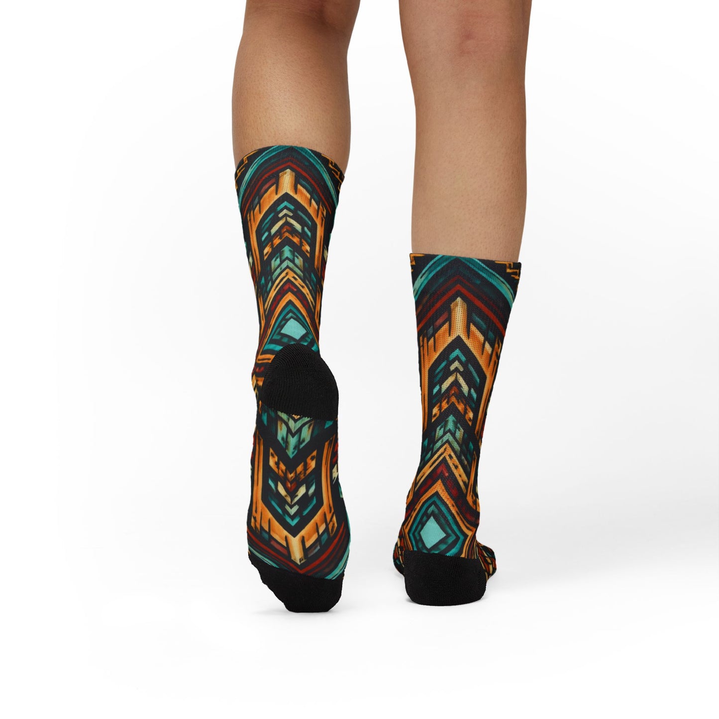 Southwestern Aztec Pattern Socks | Geometric Tribal Print