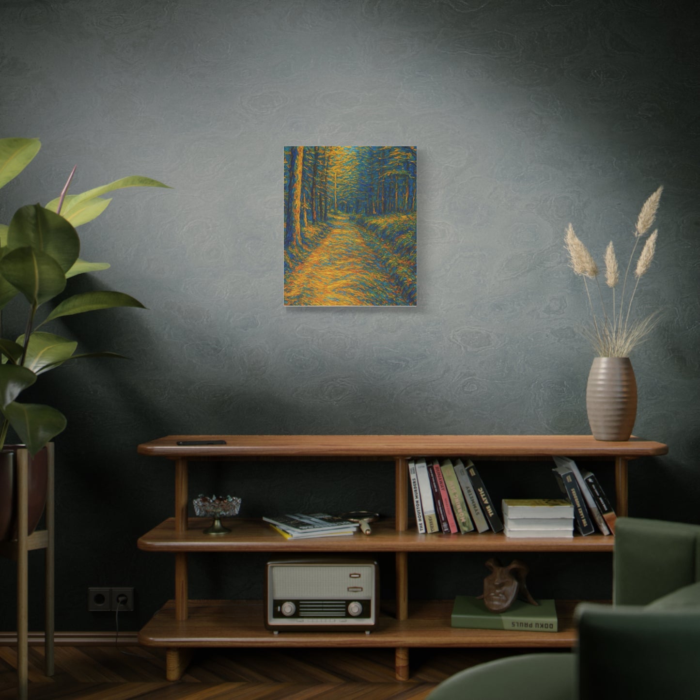Van Gogh Style Forest Canvas Art | Nature Wall Decor, Home Office Accent, Gift for Nature Lovers, Gallery Wrapped, Living Room Wall Art - TRV