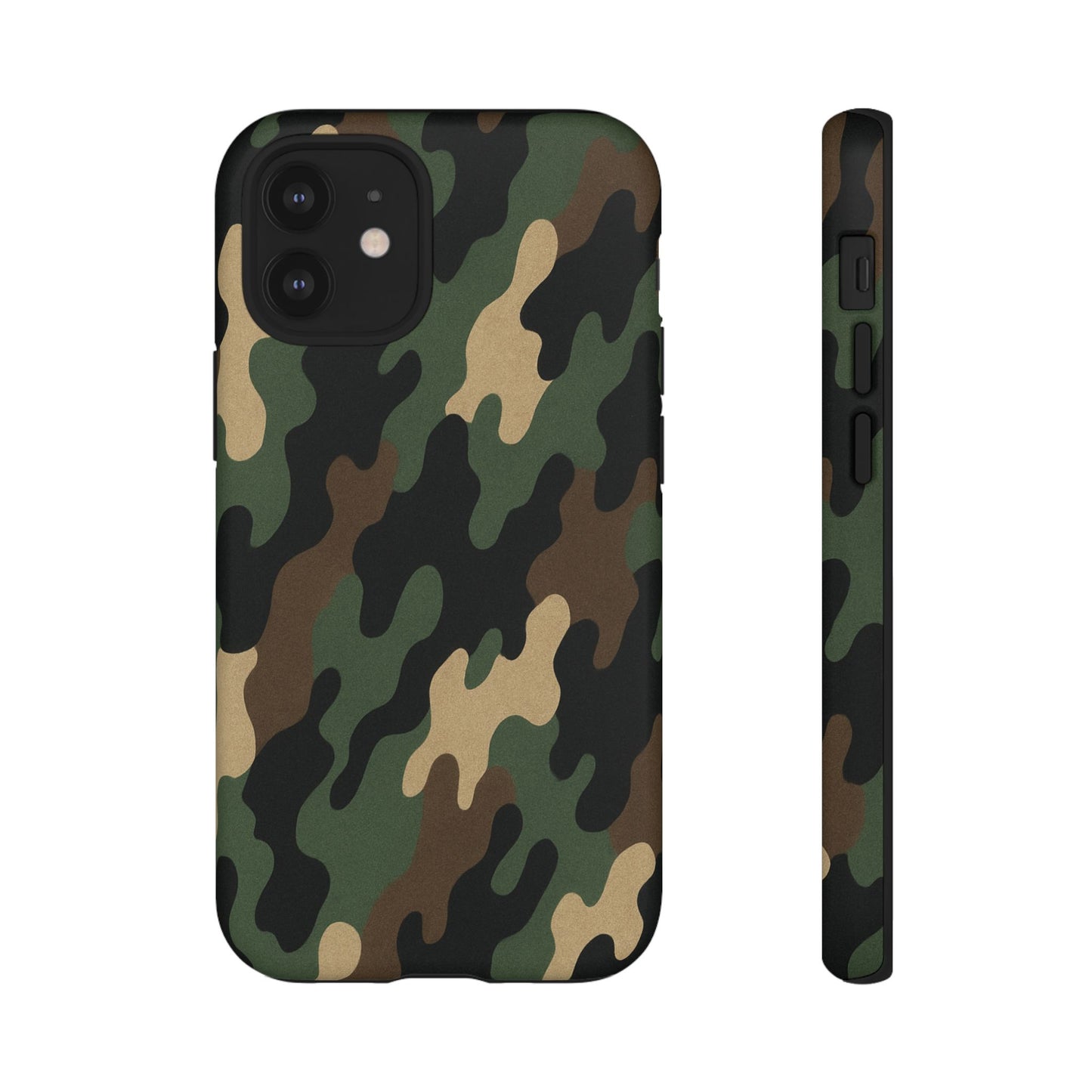 Camouflage tough phone case by Printify featuring rugged camo design and durable protective material for smartphones.