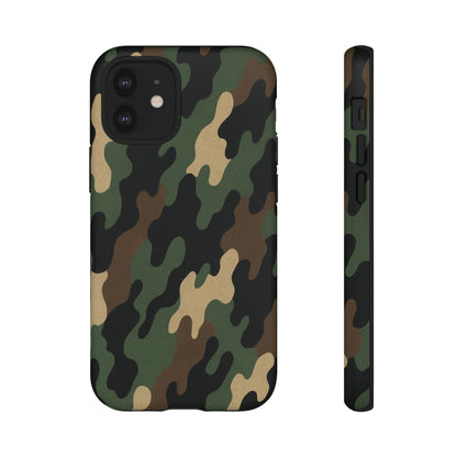 Camouflage tough phone case by Printify featuring rugged camo design and durable protective material for smartphones.