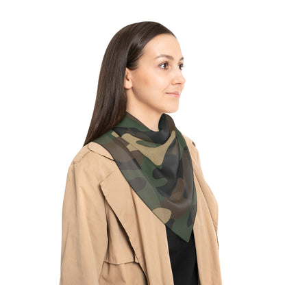Camouflage Poly Scarf — Lightweight Camo Print Fashion Scarf