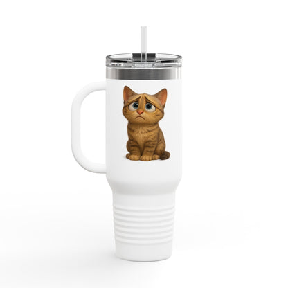 Cute Cat Insulated Travel Mug, 40oz - Perfect for Pet Lovers, Gifts for Cat Owners, Travel Accessories, Cute Drinkware, Animal Lovers - TRV