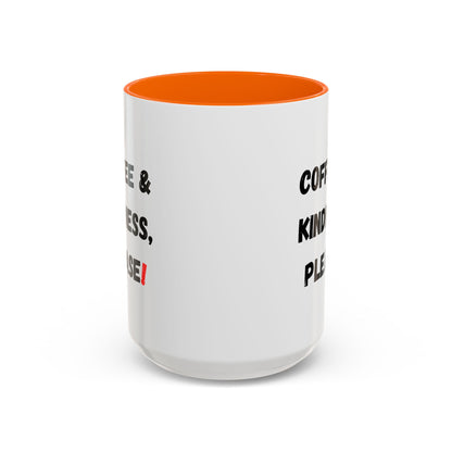 Coffee & Kindness Mug - Inspirational Coffee Cup, Gift for Friends, Office Decor, Encouragement, Morning Motivation