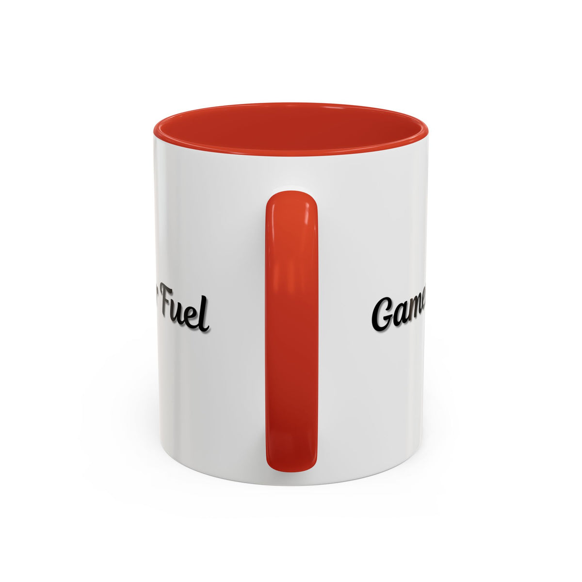 Printify Gamer Fuel coffee mug with accent design, 11oz or 15oz ceramic mug featuring gaming-themed artwork.