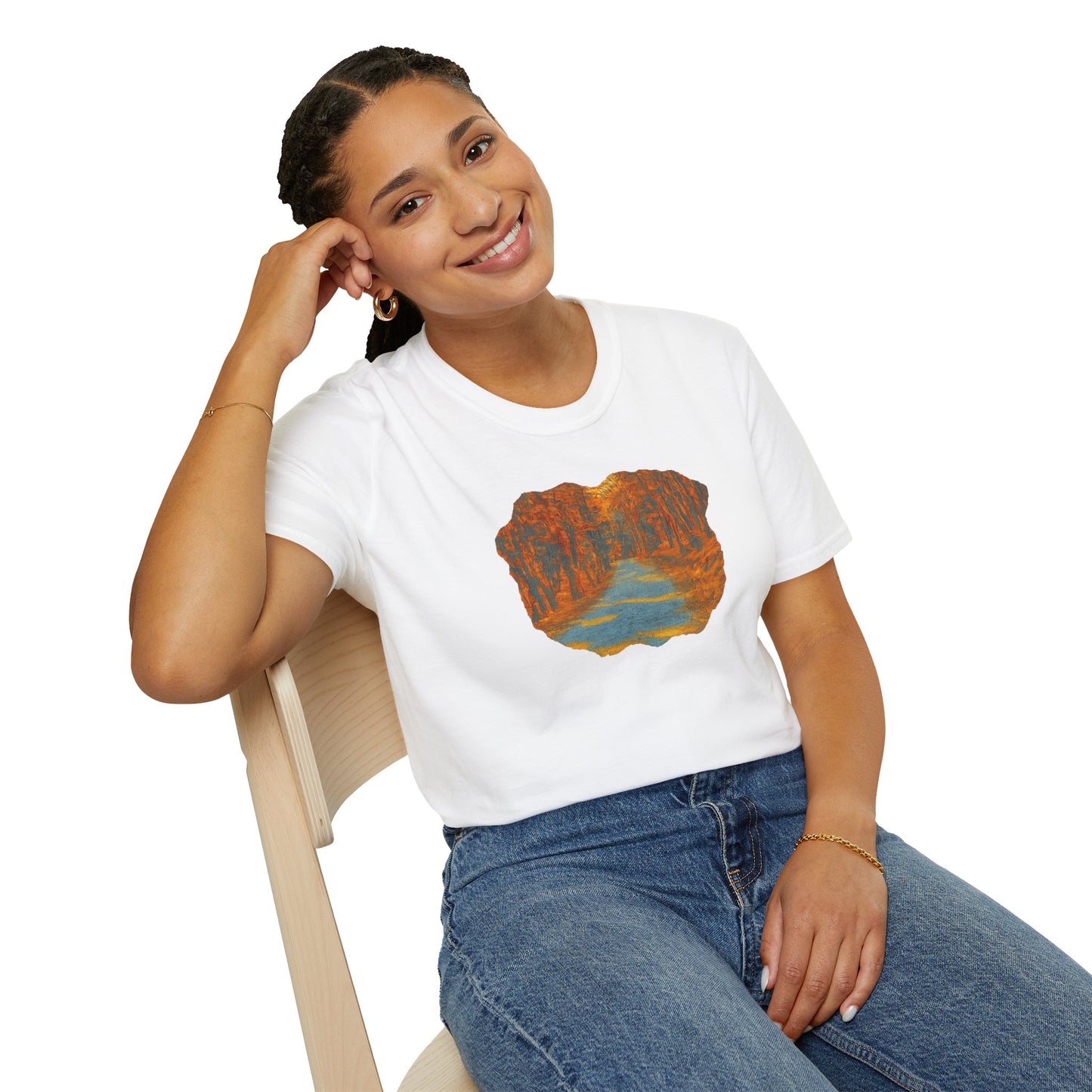 Autumn Pathway Unisex Softstyle T-Shirt, Cozy Fall Shirt, Nature Lover Tee, Scenic Route Top, Gift for Hikers, Casual Wear, Outdoor [...]