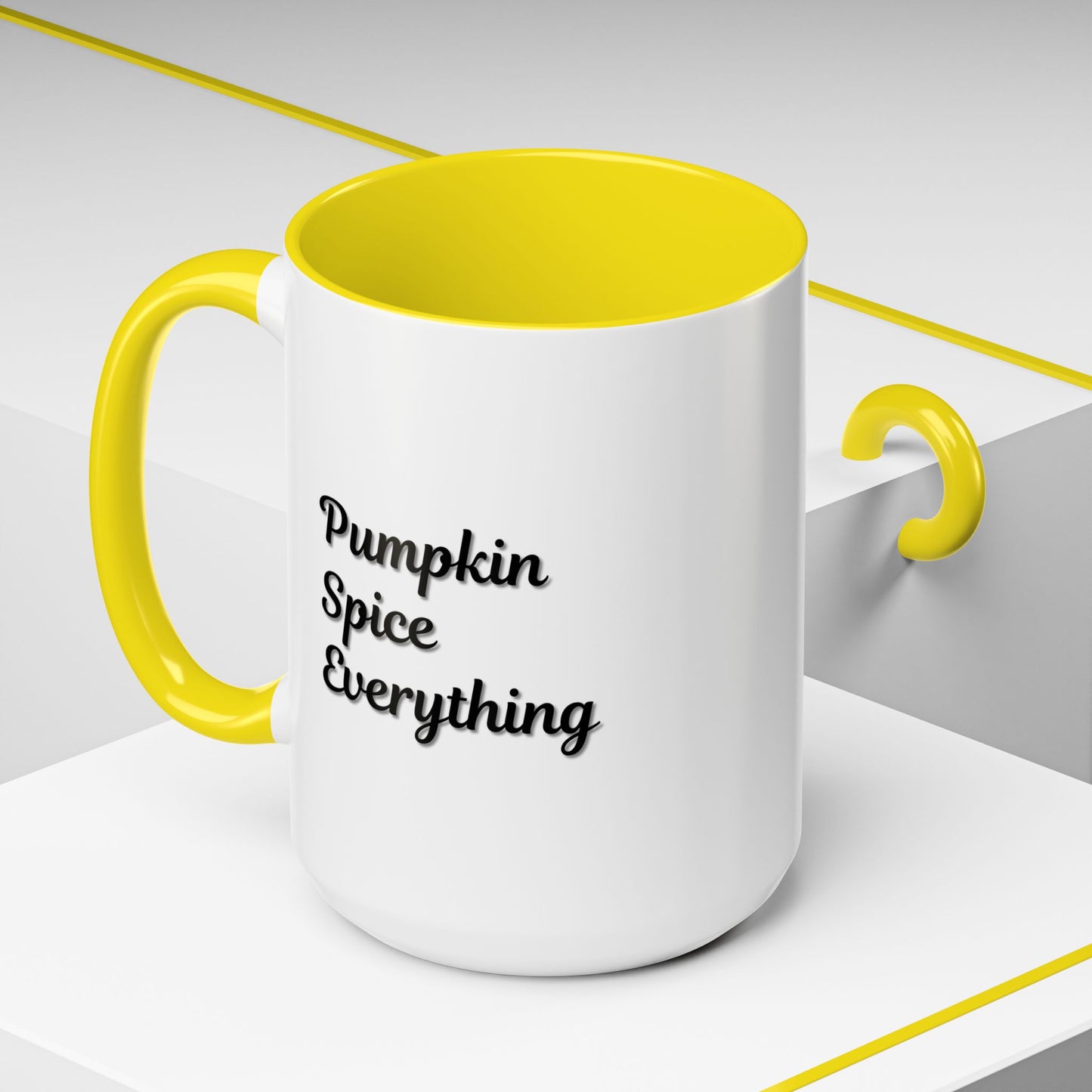 Pumpkin Spice Everything Accent Coffee Mug — Fall Seasonal 11/15oz