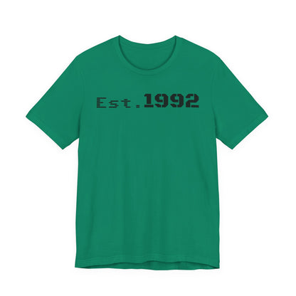 Est. 1992 Short Sleeve Tee - Retro Unisex T-Shirt, Birthday Gift, Vintage Style Shirt, Casual Wear, Trendy Outfit