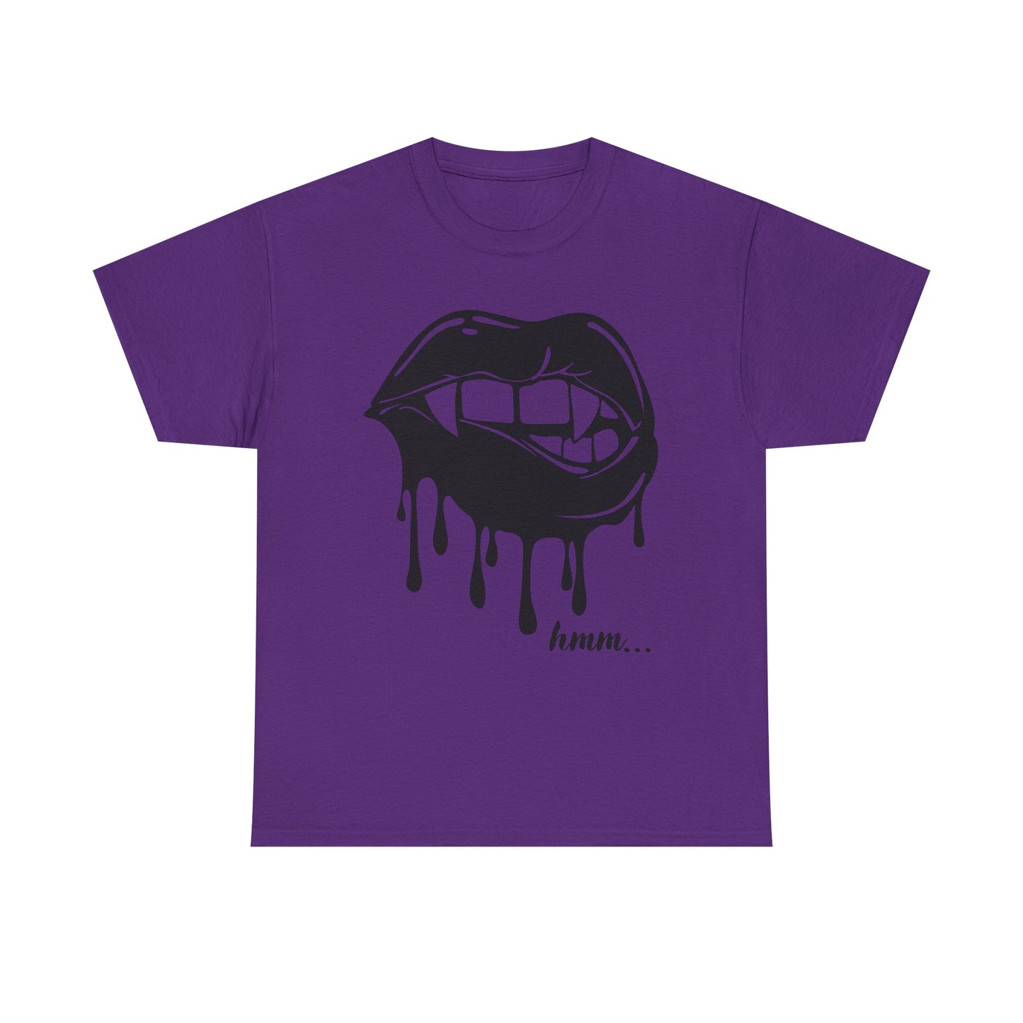 Edgy Graphic Tee - Dripping Lips Design - Unisex Heavy Cotton Tee