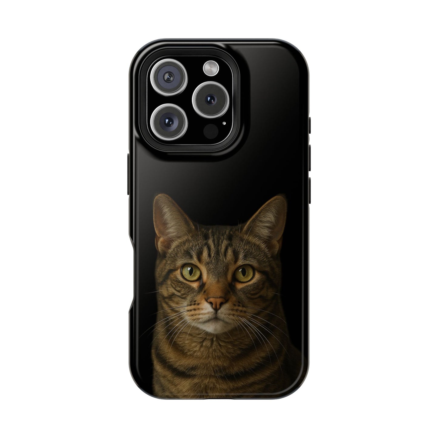 Magnetic Impact-Resistant Phone Case — Realistic Tabby Cat Portrait
