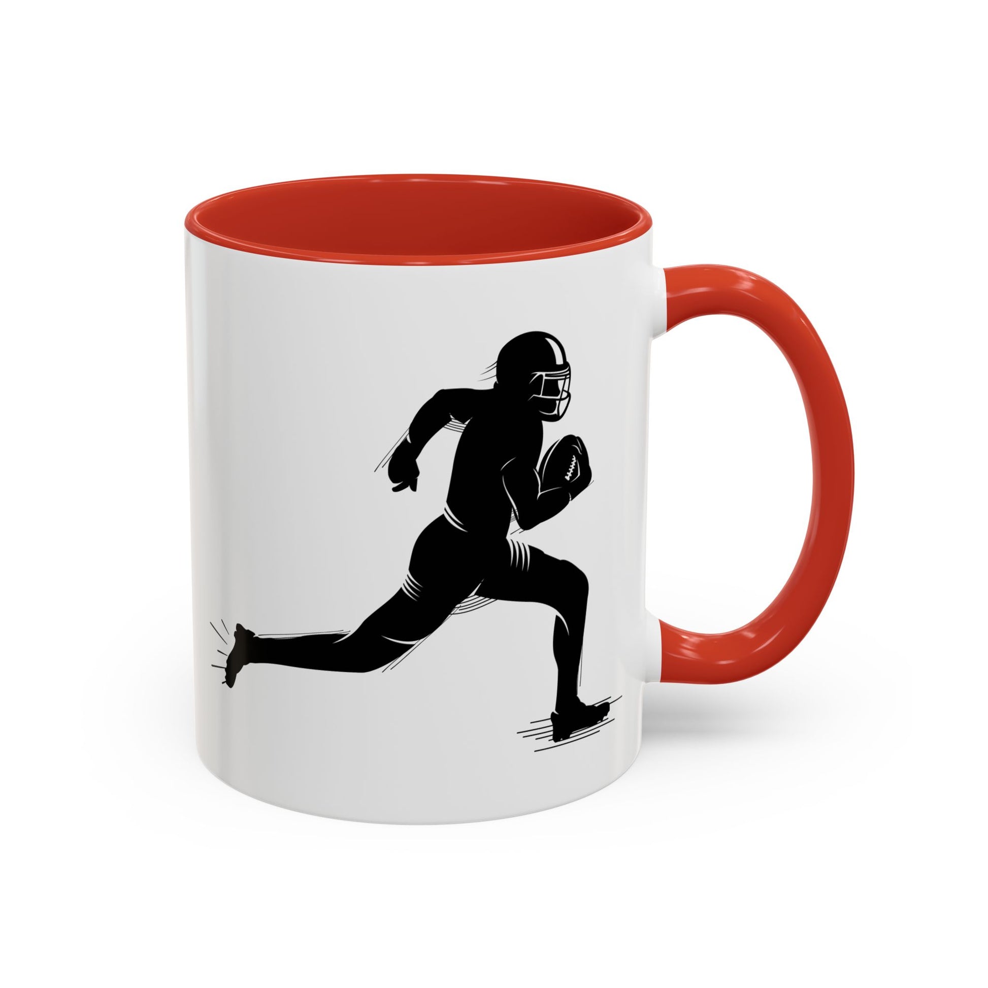 Football Player Themed Accent Coffee Mug, Sports Fan Gift, Unique Mug for Athletes, Coffee Lover, Game Day Essential - TRV