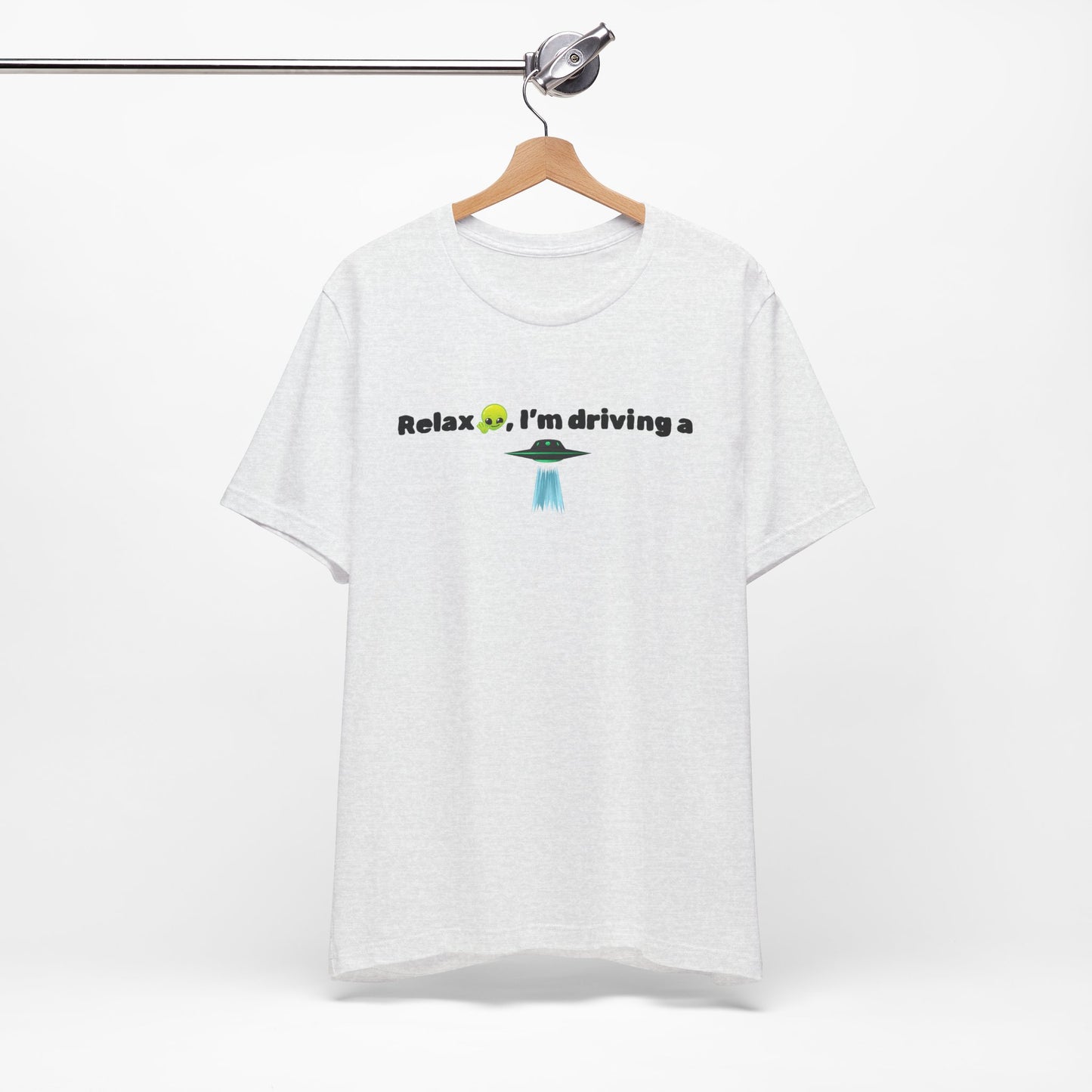 Alien Driving Unisex Tee - Fun Casual Shirt, Gifts for UFO Lovers, Quirky Humor T-Shirt, Perfect for Road Trips, Unique Birthday Present