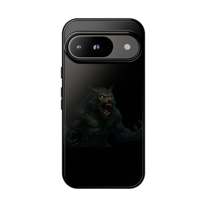 Werewolf Phone Case, Tough Cases, Black Panther Design, Gift for Animal Lovers, Phone Accessories, Fierce Phone Protection - TRV