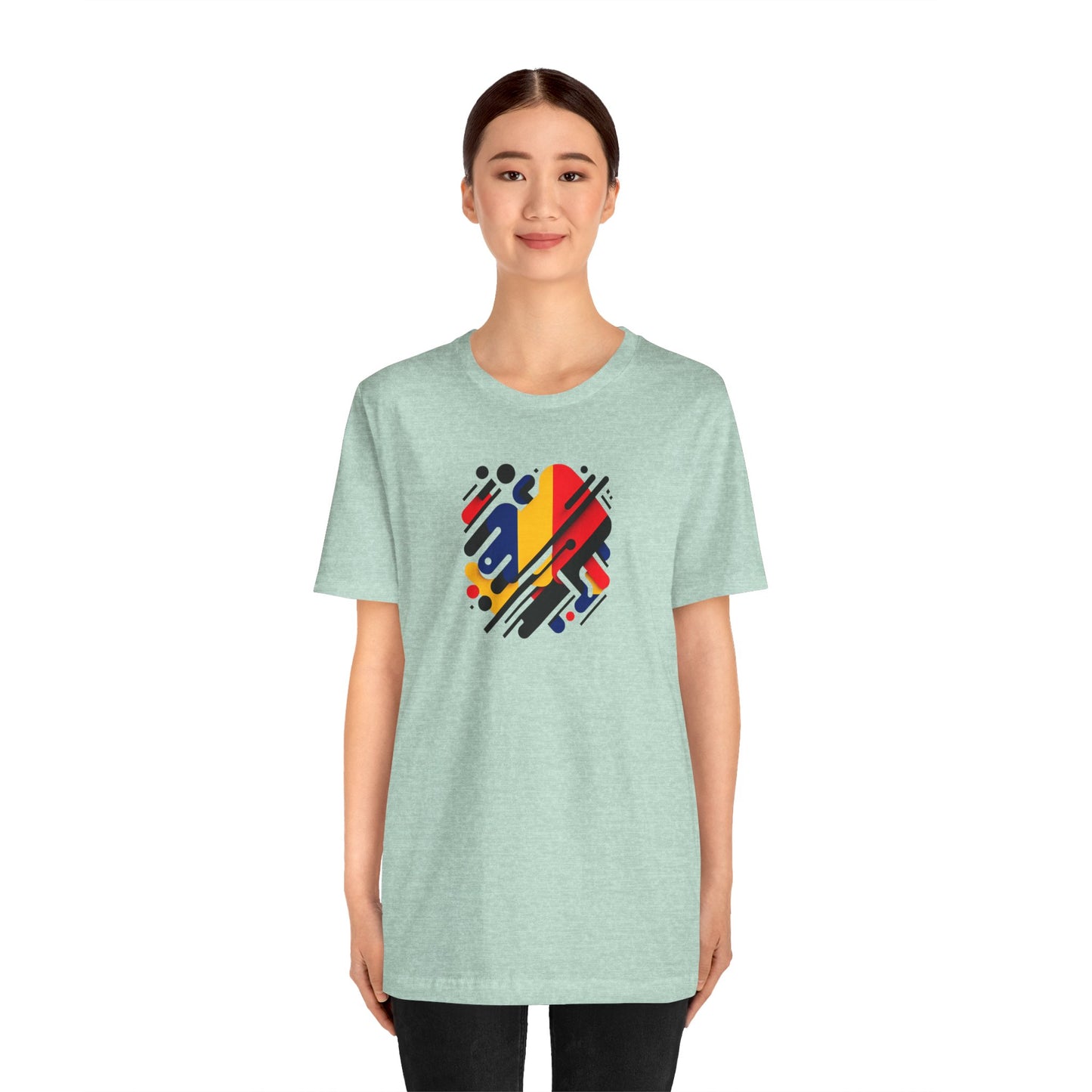 Artistic Heart Unisex Jersey Tee - Vibrant Graphic Tee, Casual Wear, Gift for Art Lovers, Birthday Surprise, Everyday Comfort - TRV