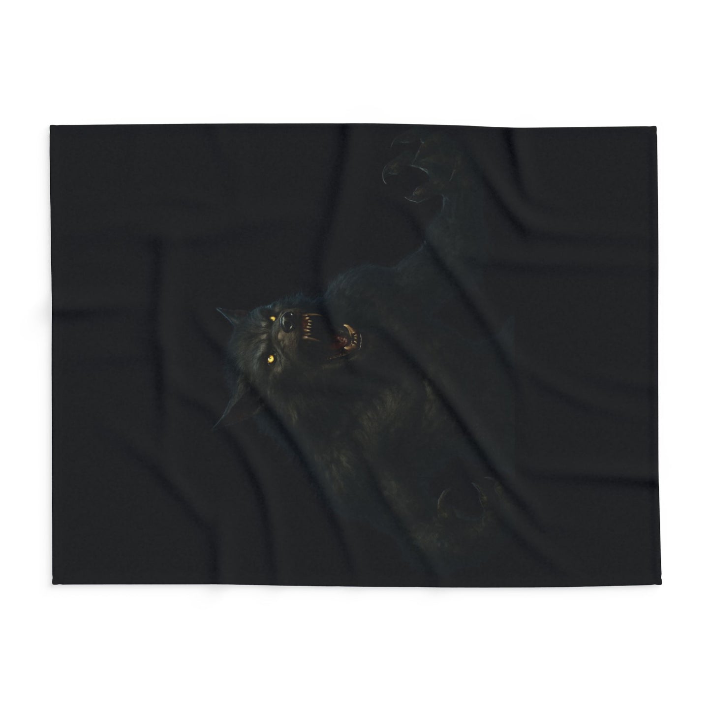 Fierce Werewolf Arctic Fleece Blanket, Cozy Blanket for Horror Lovers, Gifts for Halloween, Warm Throw for Movie Night