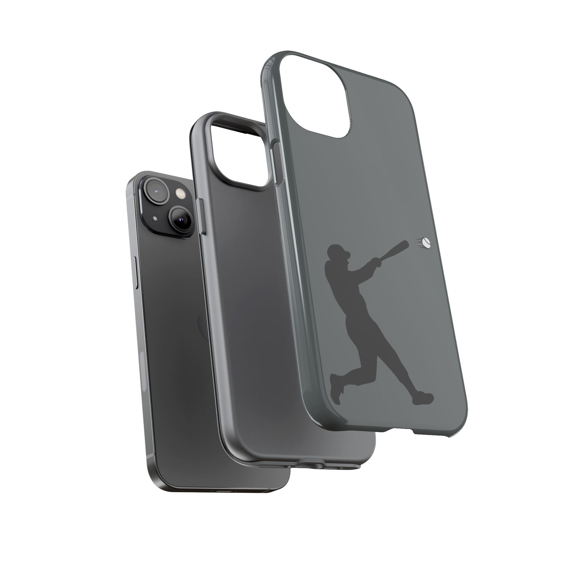 Printify baseball batter phone case, tough protective smartphone cover featuring a baseball player design for sports fans.