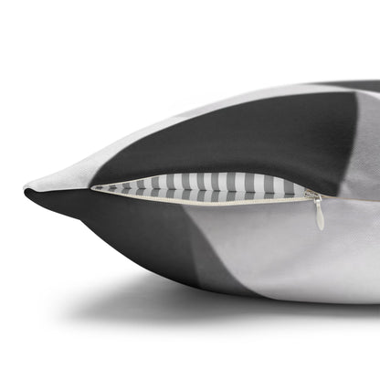 Abstract Black White Wave Pillowcase | Square Pillow